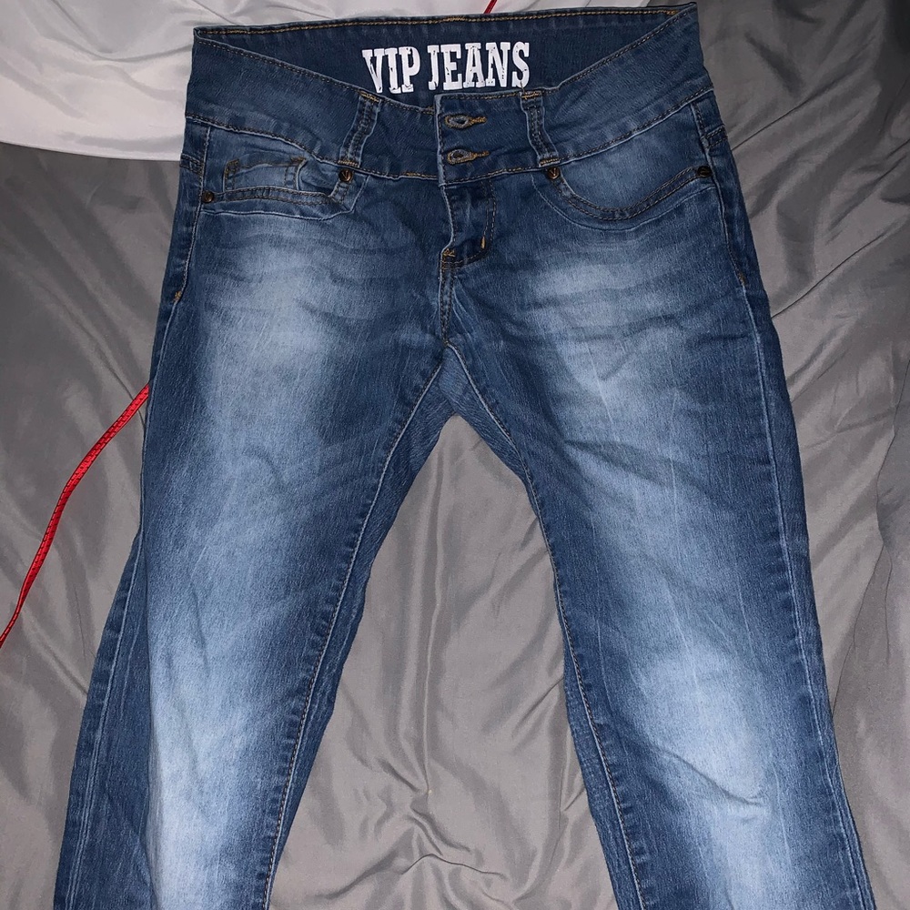 blue jeggings